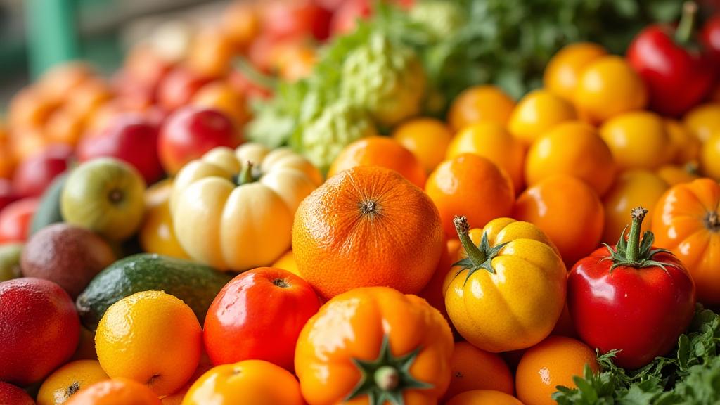 Frische saisonale Früchte und Gemüse von Edelfruit